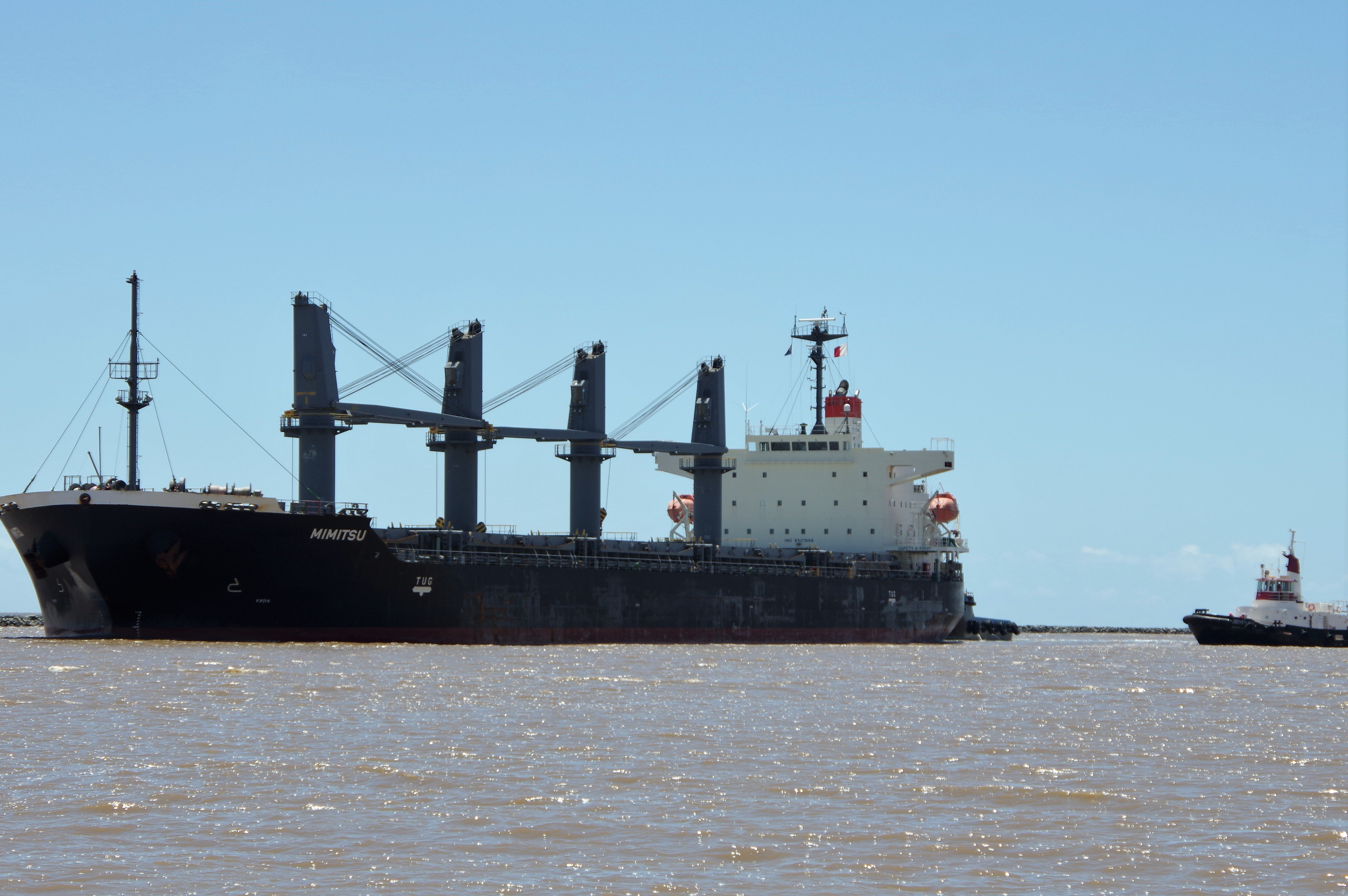 ms ship coming into burnett river